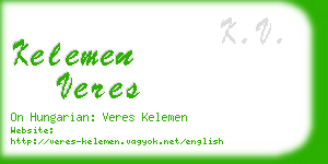 kelemen veres business card